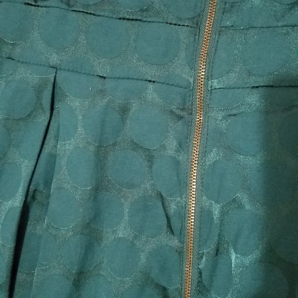 💤👋Green silk skater dress key hole back opening - Picture 3 of 5